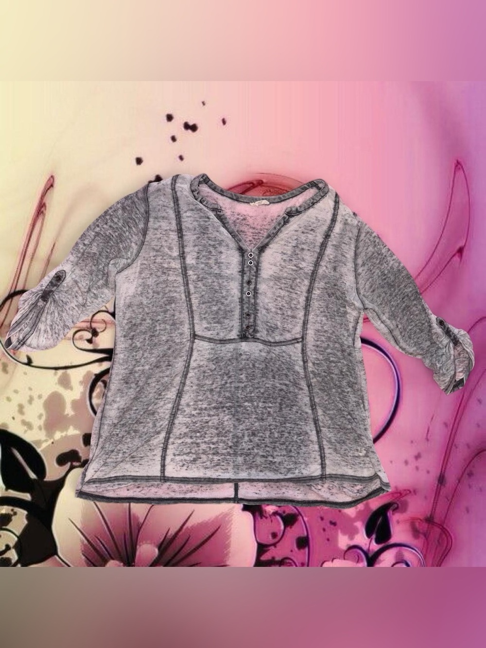 jane & delancey sheer oversized thermal, sz xl